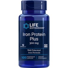 Life Extension Iron Protein Plus 300mg, 100 capsules (Expiry Nov 2022)